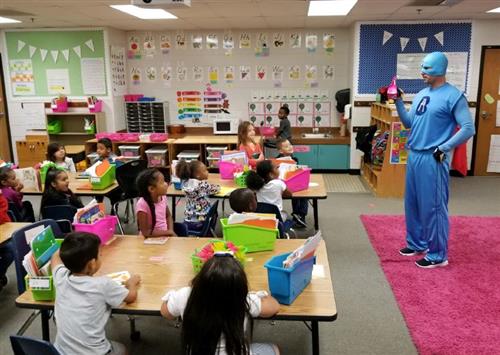 Blue Achiever in a Kindergarten Classroom  